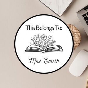 100 Personalized Teacher Stickers This Belongs To